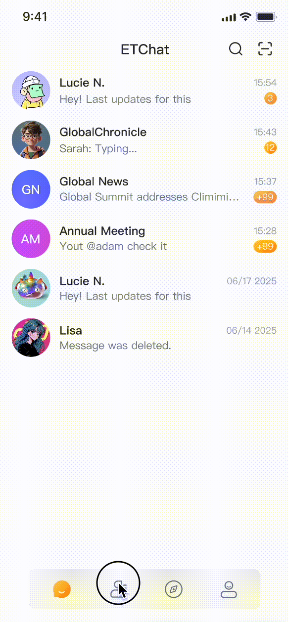 联系人管理功能展示